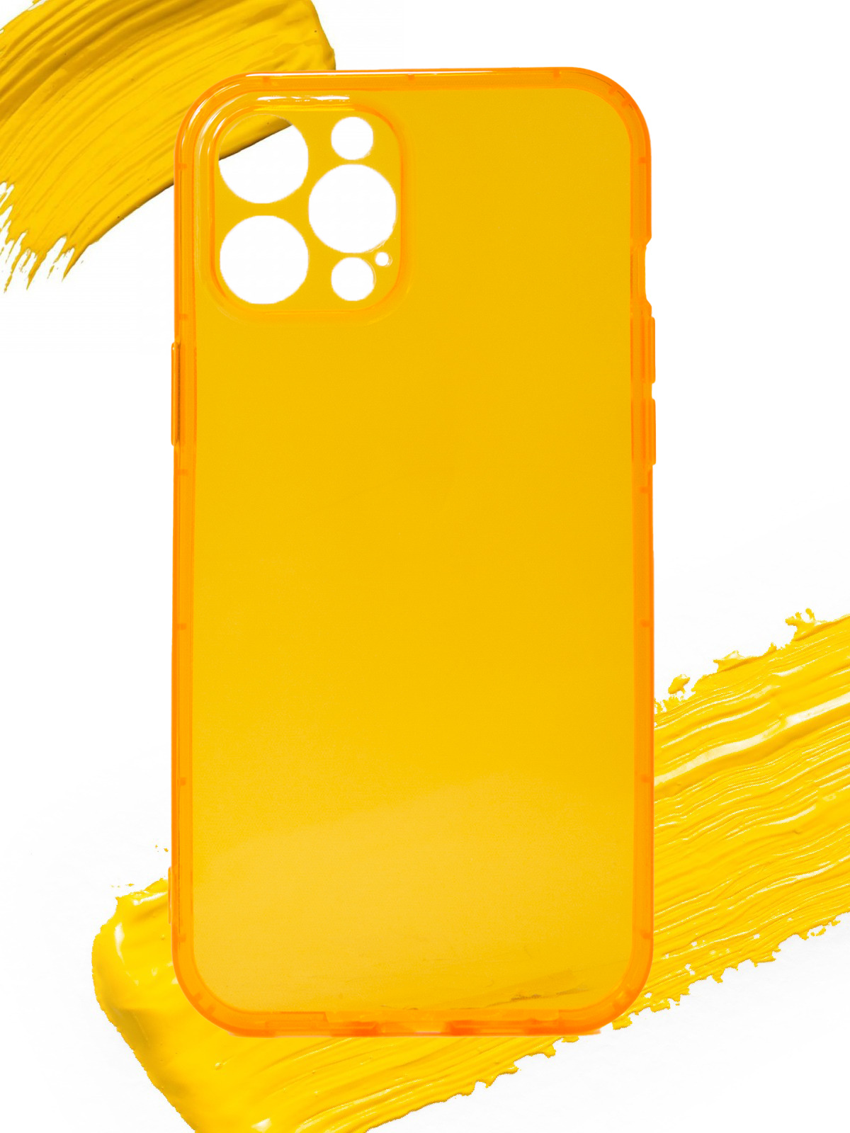 

Чехол для Apple iPhone 12 Pro Max, прозрачный оранжевый, Silicone case