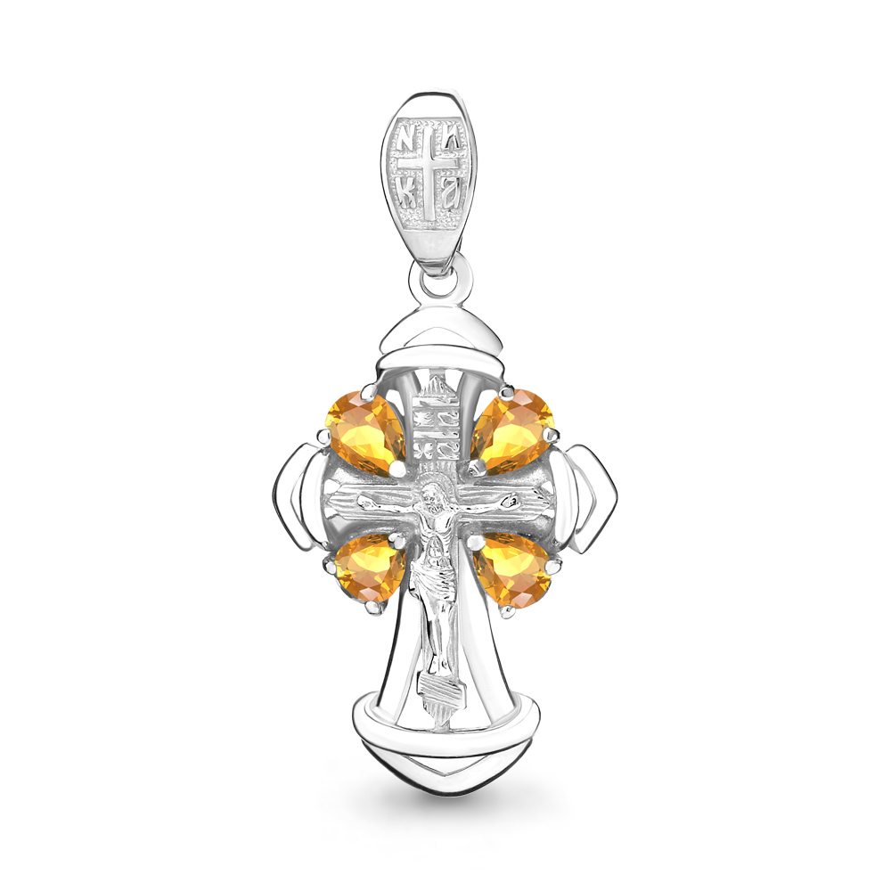 

Кулон из серебра с цитрином Aquamarine Aquamarine 2225506_925_р, 2225506_925_р