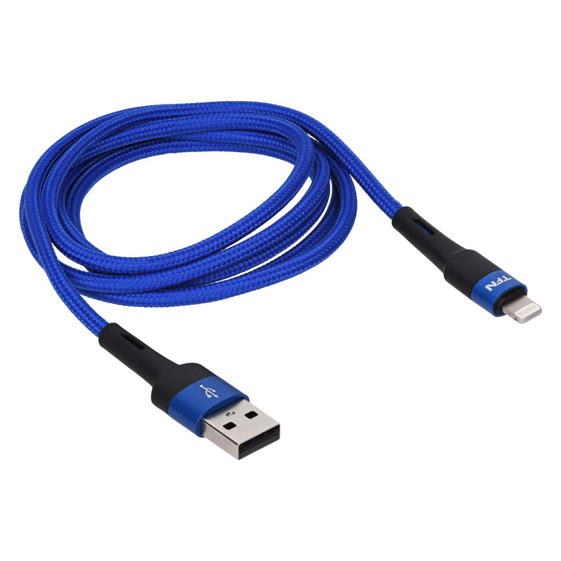 фото Кабель tfn usb-a/lightning envy 1.2m нейлон blue