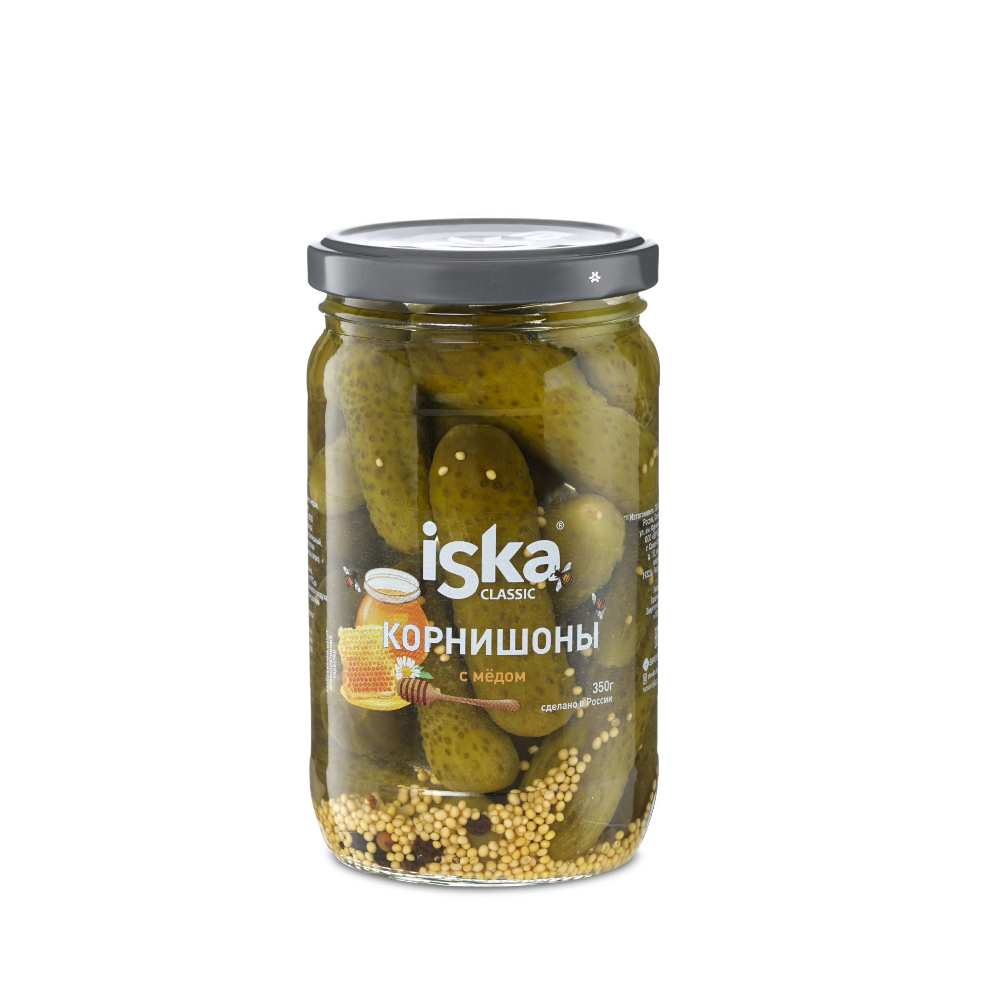 Набор Iska корнишоны, маринованные, с мёдом, 3x350 г, 1 шт.