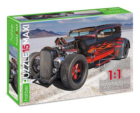 

Пазл Hatber ECO MAXI Хот-Род тюнинг 15 элементов А4 330х220мм 85716, 85716