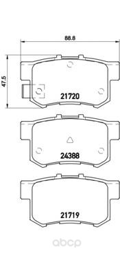 

Тормозные колодки brembo задние p79027