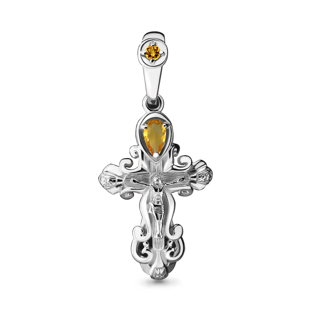 

Кулон из серебра с цитрином Aquamarine Aquamarine 2225306_925_р, 2225306_925_р