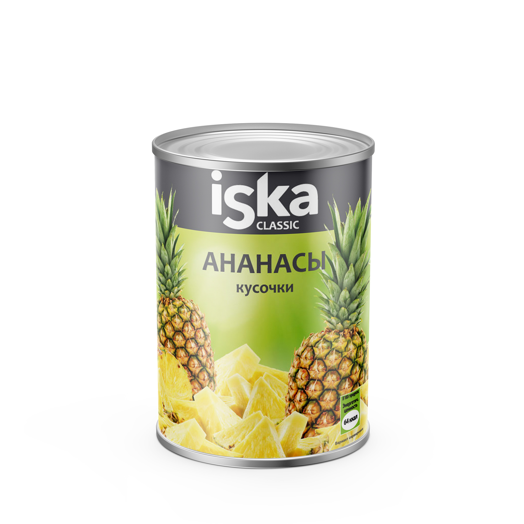 Набор Iska ананасы, кусочками, в сиропе, 3x580 мл, 1 шт.