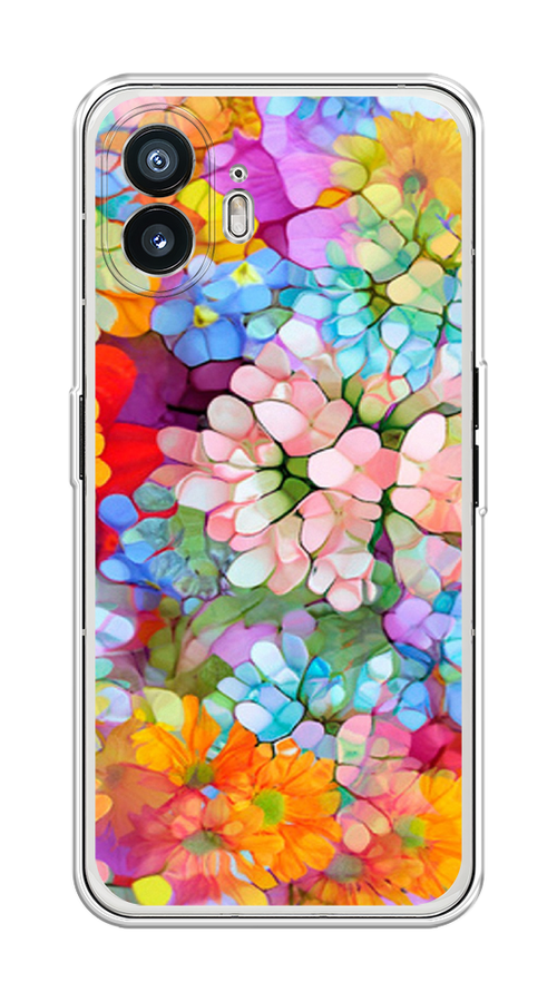 

Чехол на Nothing Phone (2) "Цветы витраж", Оранжевый;розовый;голубой, 3300250-1