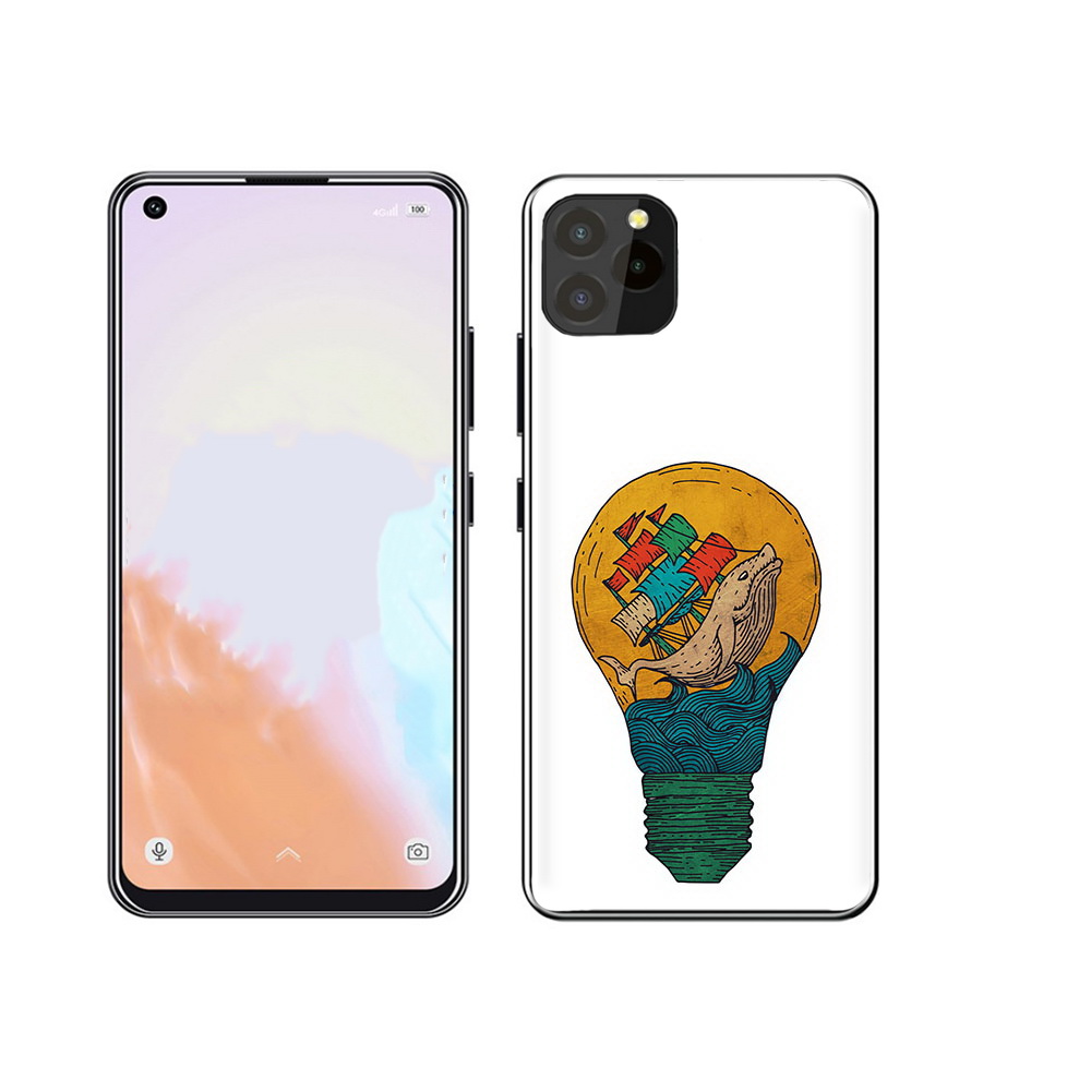 

Чехол MyPads Tocco для Oukitel C21 Pro кит в лампочке с парусами, Прозрачный, Tocco