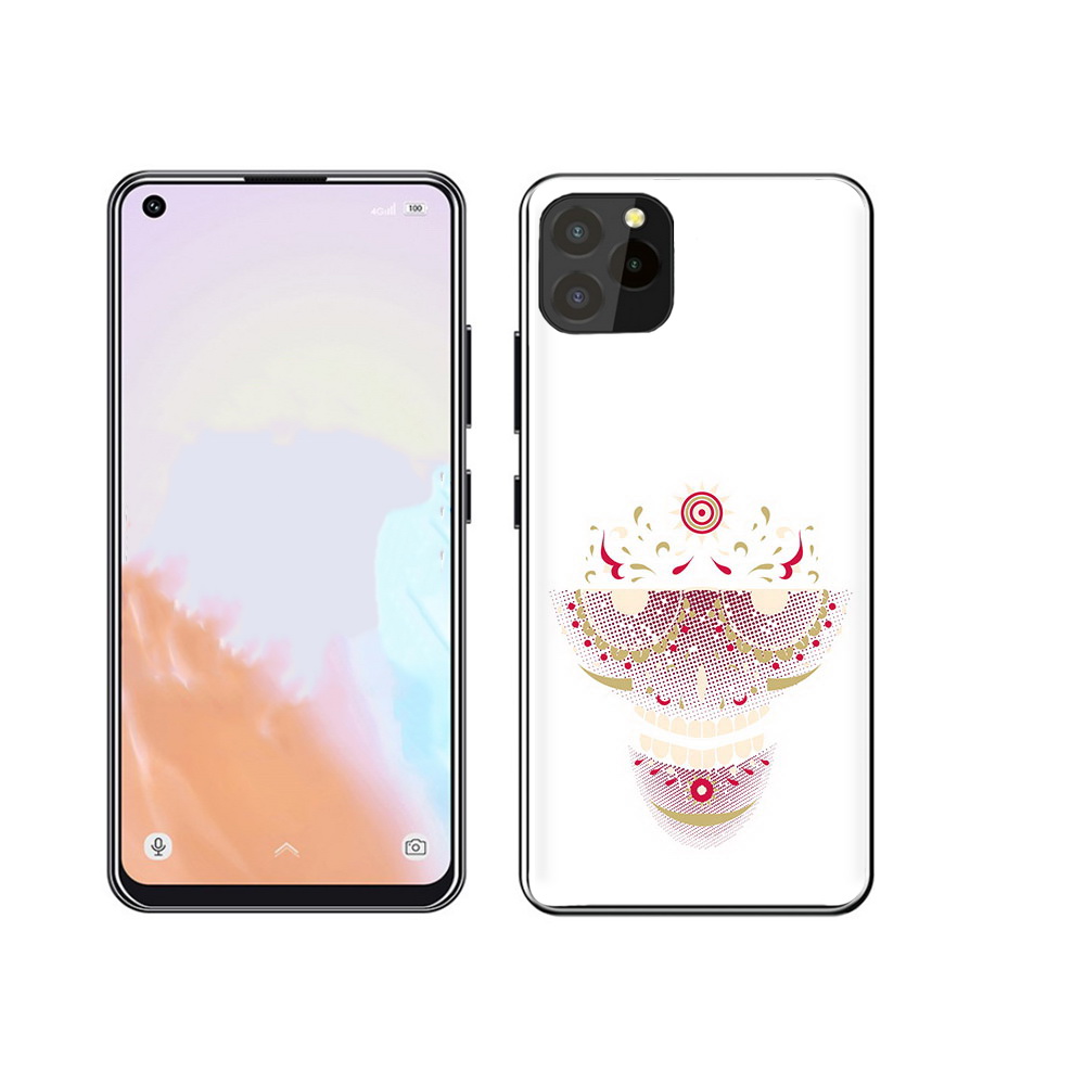 

Чехол MyPads Tocco для Oukitel C21 Pro карнавальный скелет абстракция, Прозрачный, Tocco