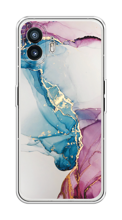 

Чехол на Nothing Phone (2) "Розовые разводы рисунок", Синий;розовый, 3300250-1