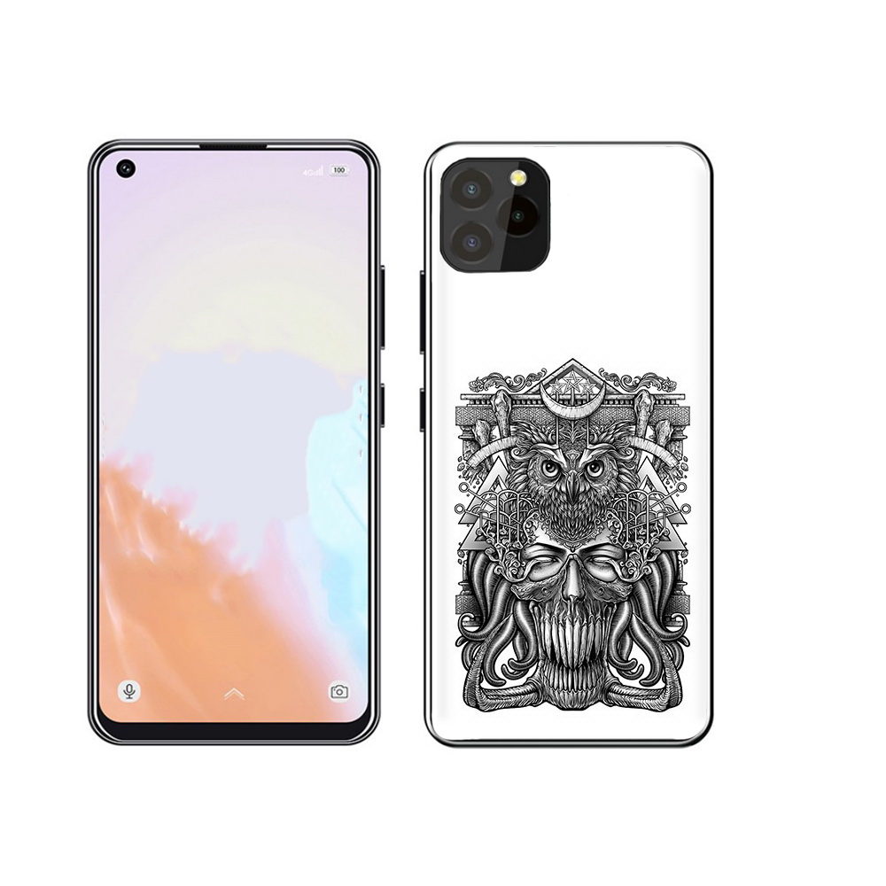 

Чехол MyPads Tocco для Oukitel C21 Pro зубастая сова, Прозрачный, Tocco