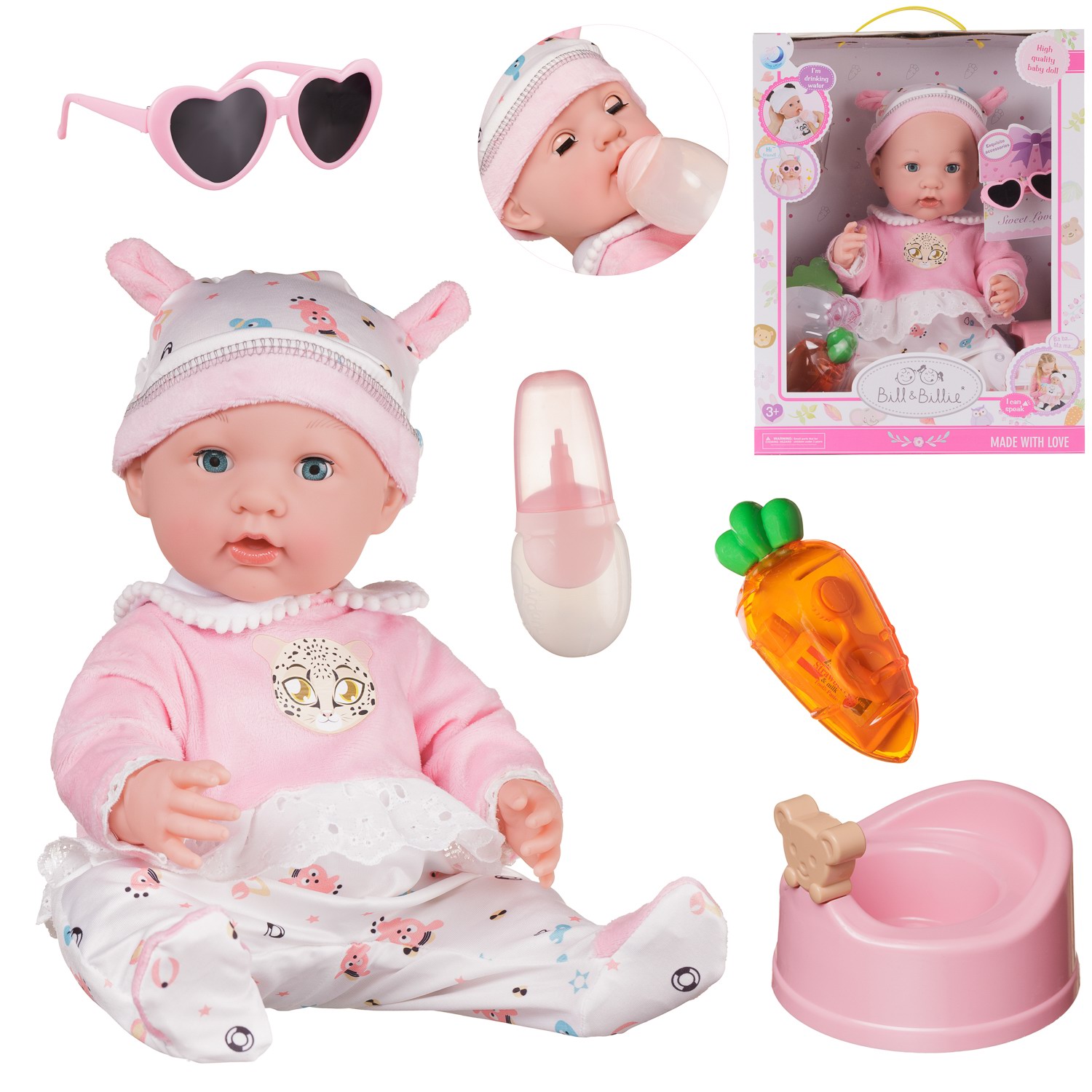 

Игровой набор ABtoys Baby Ardana Пупс-кукла Тигренок 40см и игровые предметы WJ-36553, WJ-36553