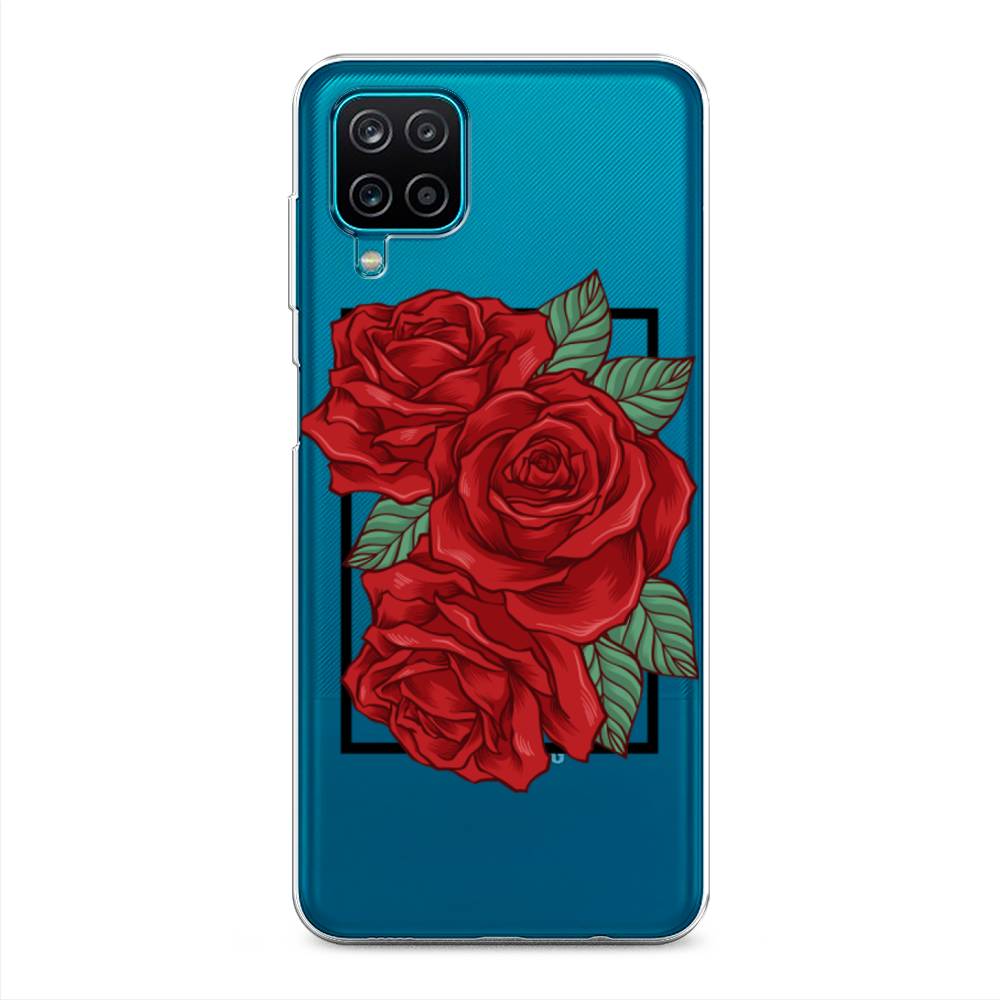 

Чехол для Samsung Galaxy A12/M12 "Три алые розы", Красный, 2101650-2