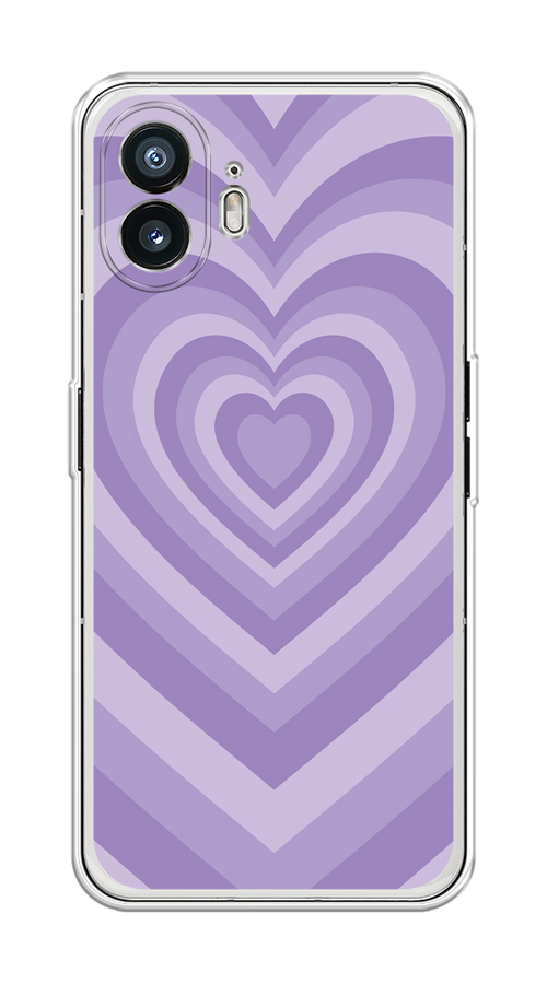 

Чехол на Nothing Phone (2) "Violet heart latte", Фиолетовый, 3300250-1