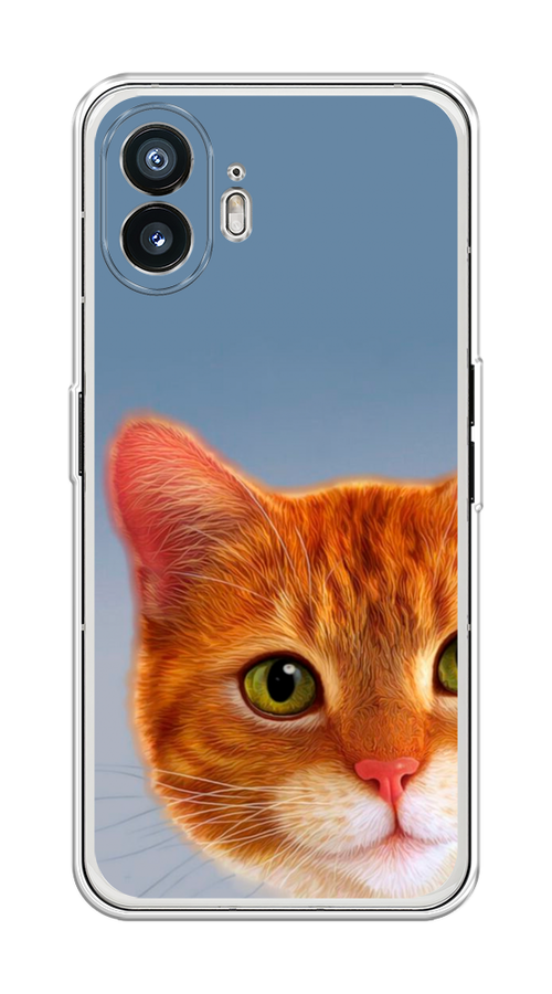 

Чехол на Nothing Phone (2) "Любопытный котик", Коричневый, 3300250-1