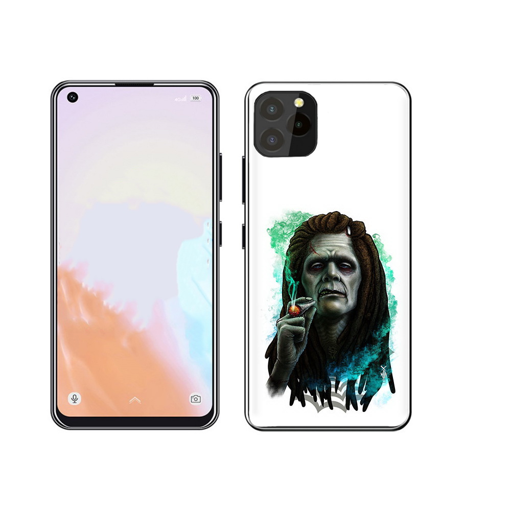 

Чехол MyPads Tocco для Oukitel C21 Pro зеленый мужчина с сигаретой, Прозрачный, Tocco