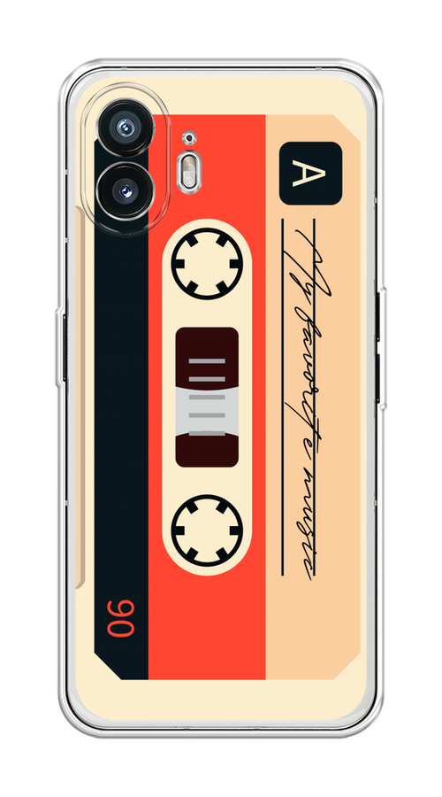 

Чехол на Nothing Phone (2) "Бежевая кассета", Черный;красный;бежевый, 3300250-1