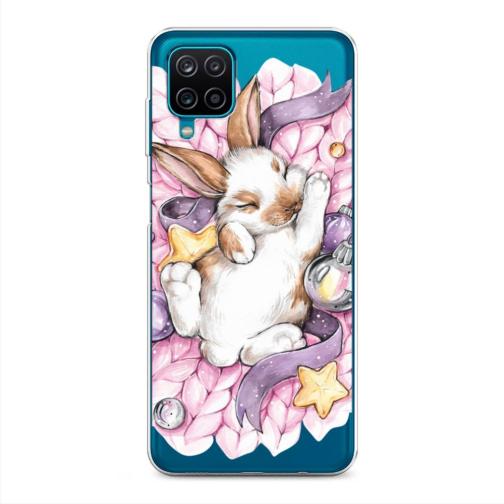 

Чехол на Samsung Galaxy A12/M12 "Кролик спит", Розовый;белый, 2101650-5