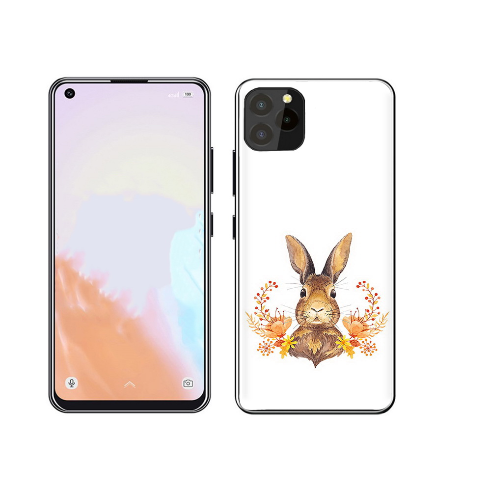 

Чехол MyPads Tocco для Oukitel C21 Pro зайка в цветах, Прозрачный, Tocco