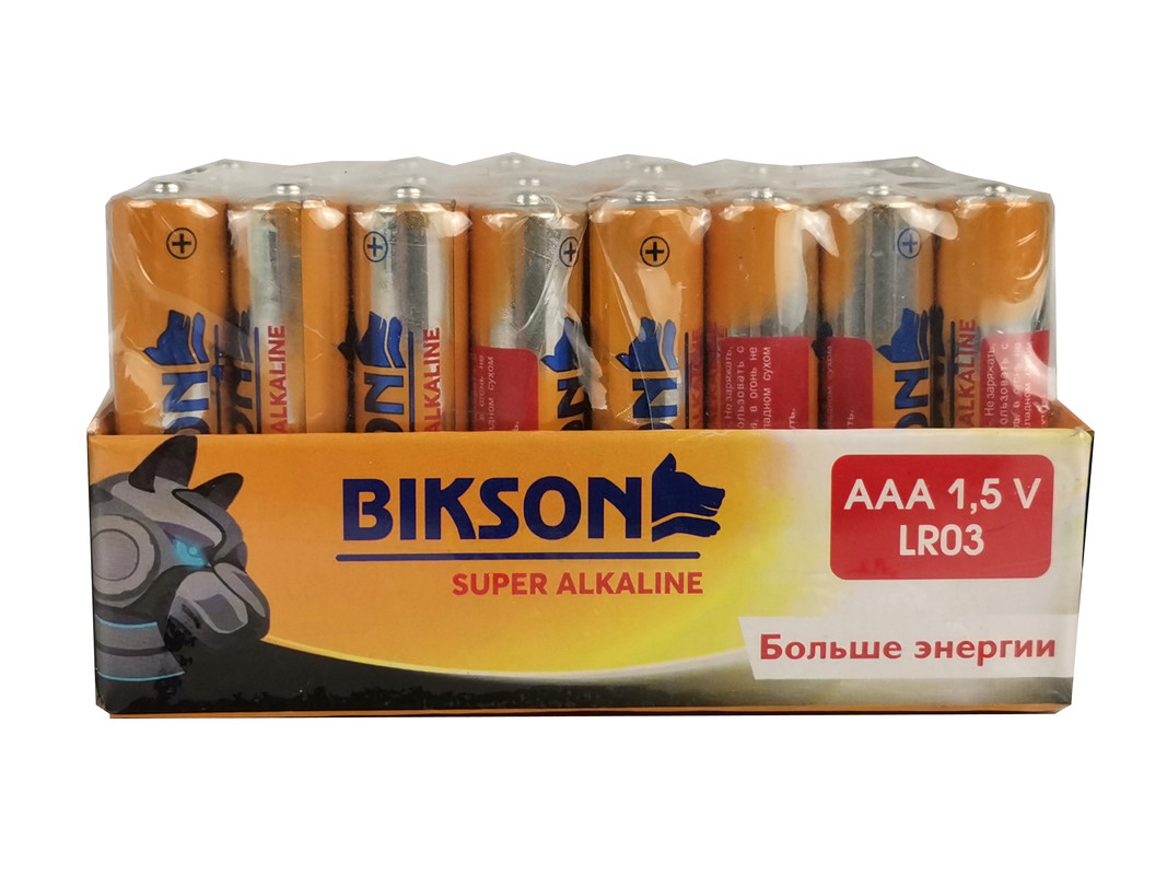 

Батарейки щелочные (алколиновые) BIKSON ААА 1,5В showbox BN0543 40шт(мизинчиковые)