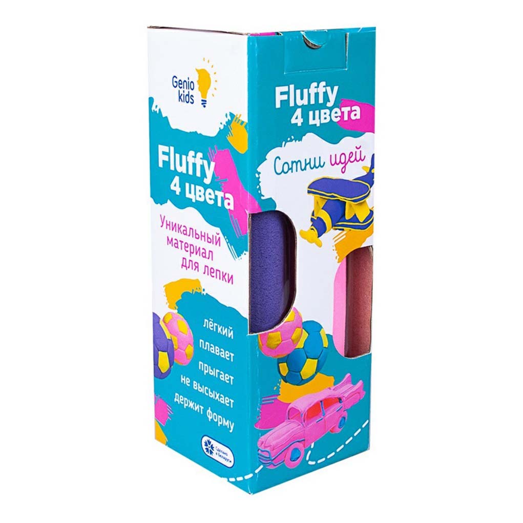 фото Пластилин genio kids fluffy воздушный 80 г 4 цвета