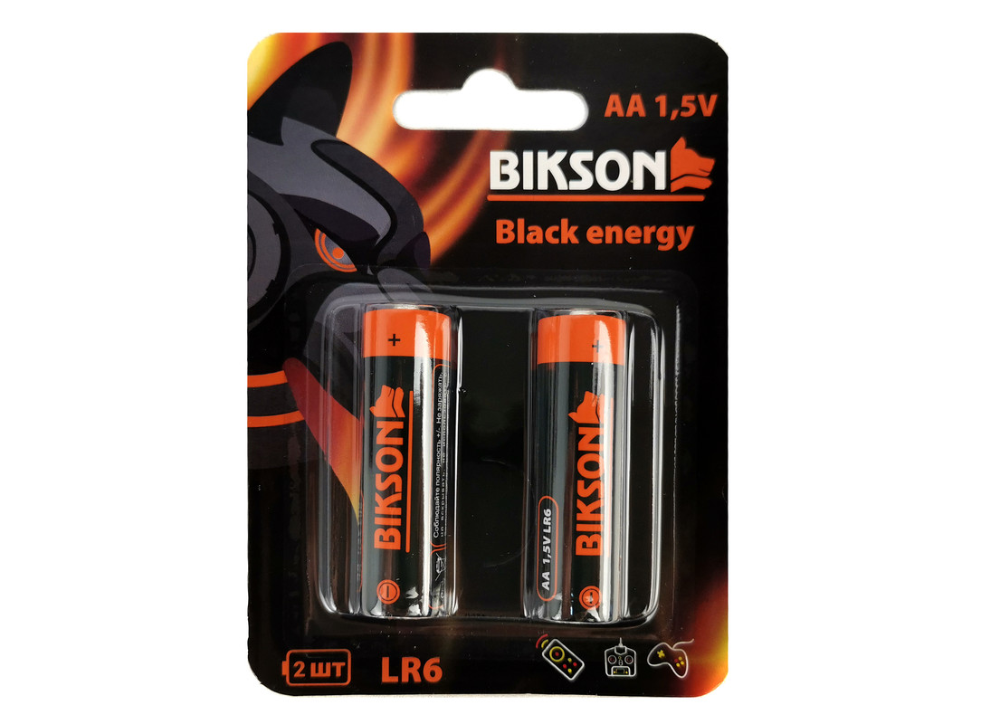 Батарейки щелочные (алколиновые) BIKSON SUPER LR6 1,5V BN0541 2шт (пальчиковые)