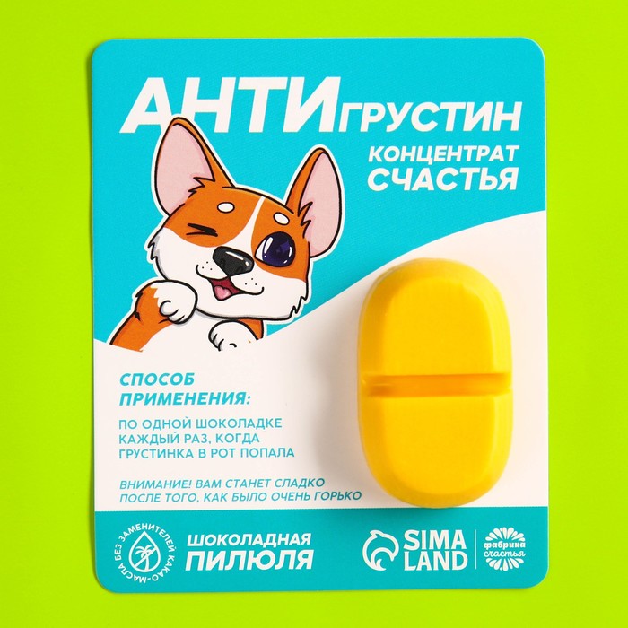 

Шоколадная пилюля «Антигрустин», 12 г.