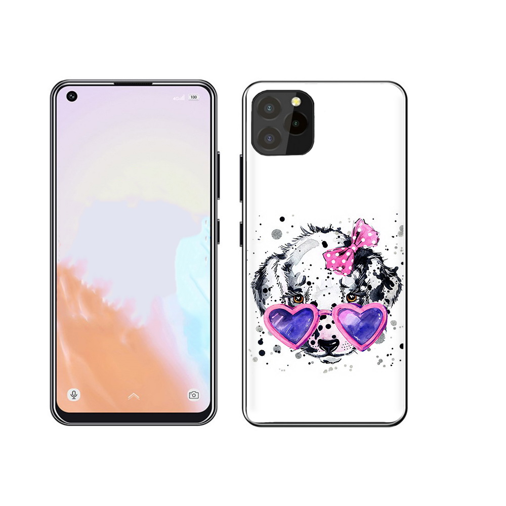 

Чехол MyPads Tocco для Oukitel C21 Pro долматинец в очках, Прозрачный, Tocco