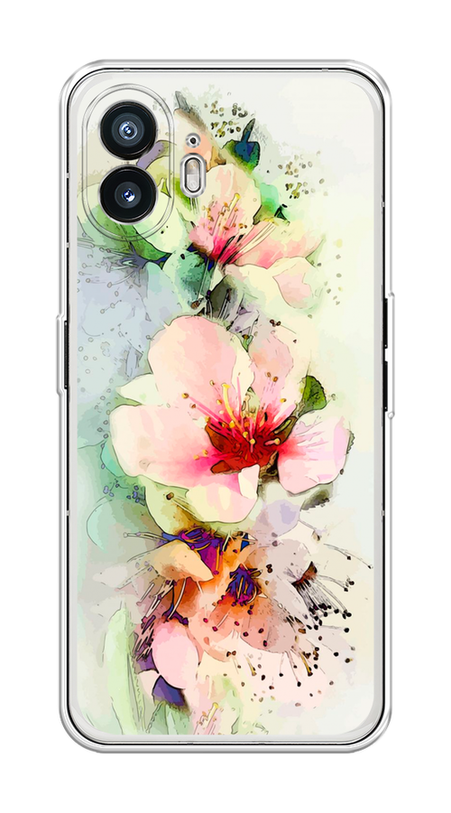 

Чехол на Nothing Phone (2) "Нежные цветы", Зеленый;розовый, 3300250-1