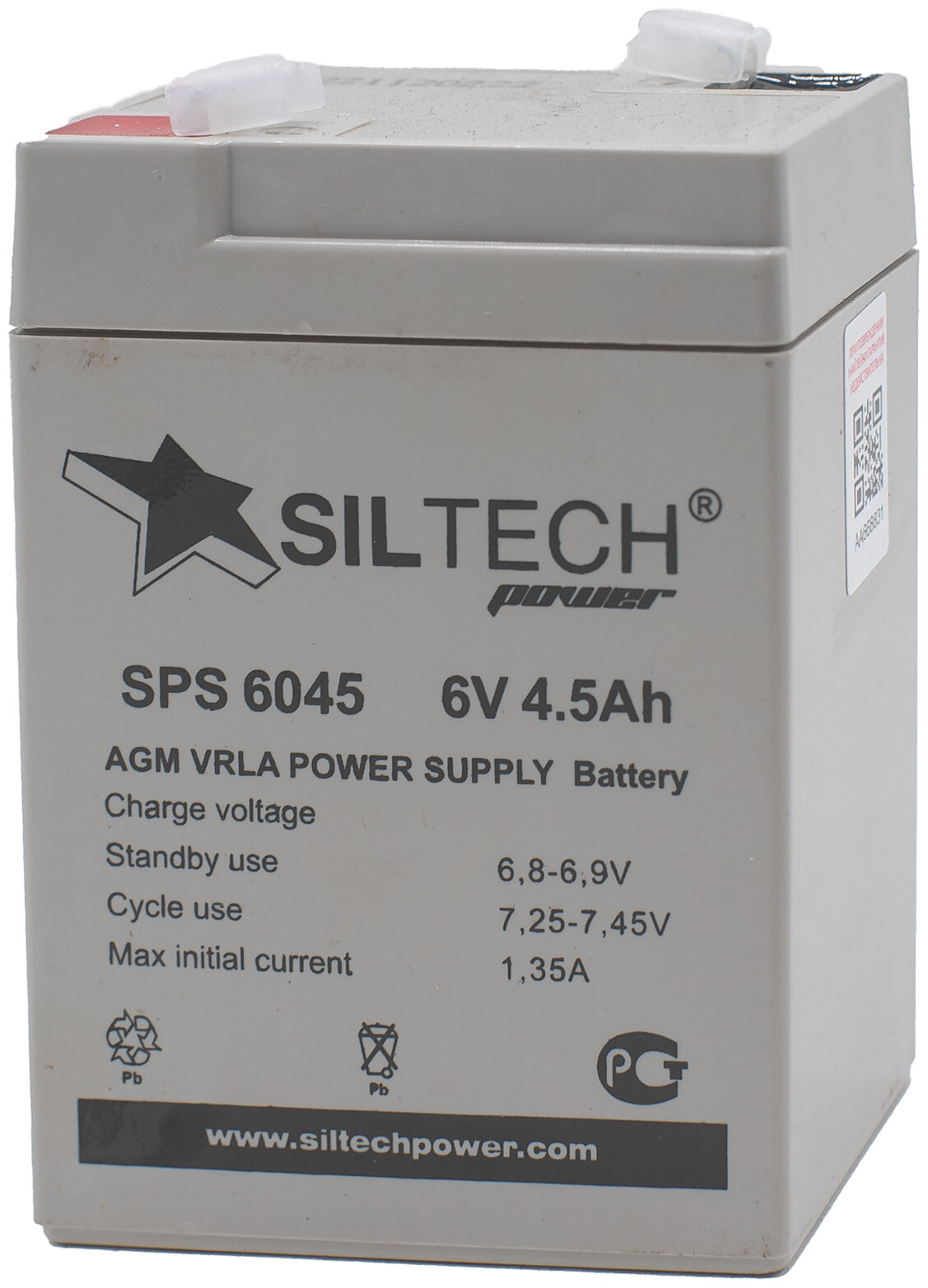 Аккумулятор SILTECH (SPS 6045) 4.5 Ач универсальная полярность