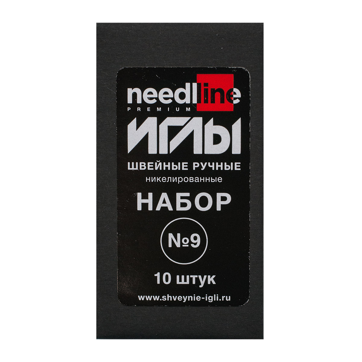 ИЗ-200915 Набор швейных ручных игл №9 никелированных, ассорти, 10 штук, 10 упак