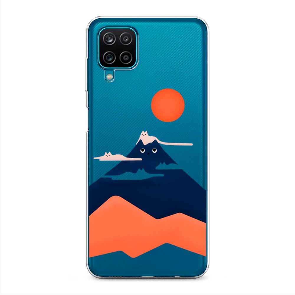 

Чехол на Samsung Galaxy A12 "Кот-гора", Черный;оранжевый, 2101650-4