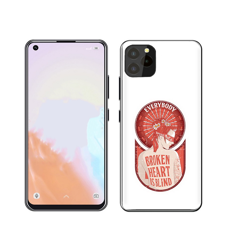 

Чехол MyPads Tocco для Oukitel C21 Pro девушка разбитое сердце, Прозрачный, Tocco