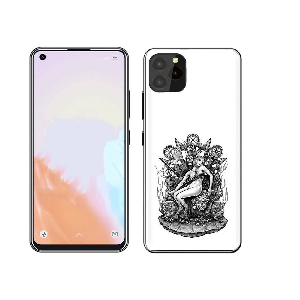 

Чехол MyPads Tocco для Oukitel C21 Pro девушка на троне, Прозрачный, Tocco