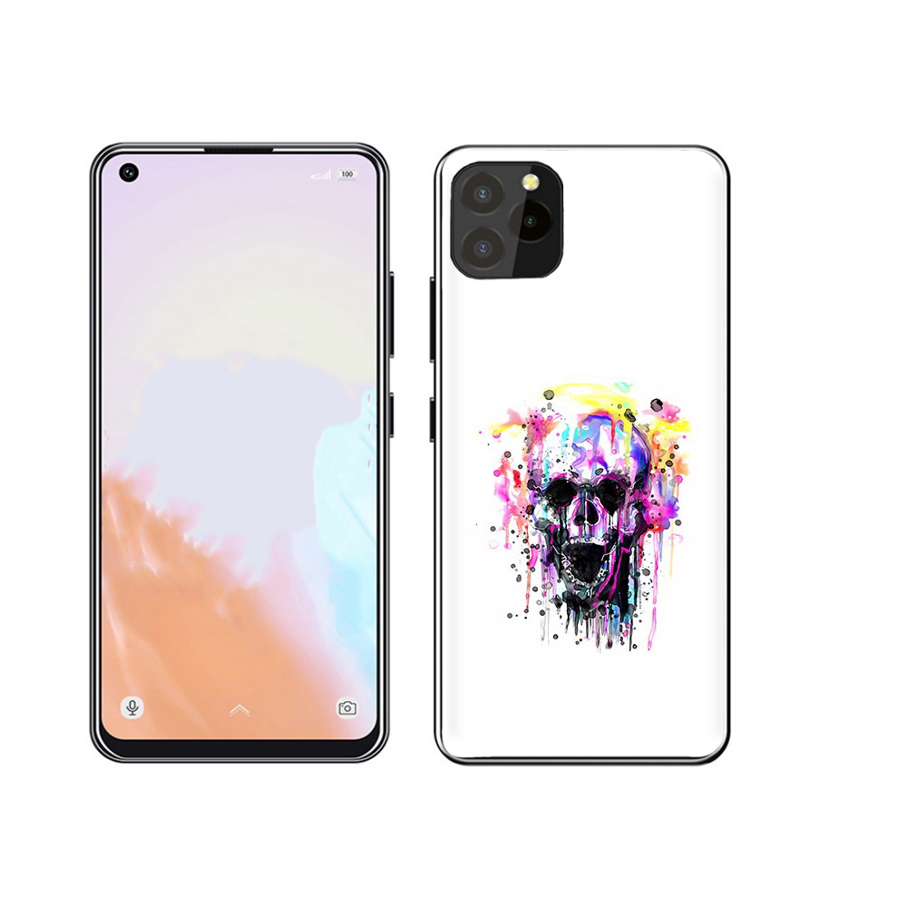 

Чехол MyPads Tocco для Oukitel C21 Pro граффити череп, Прозрачный, Tocco