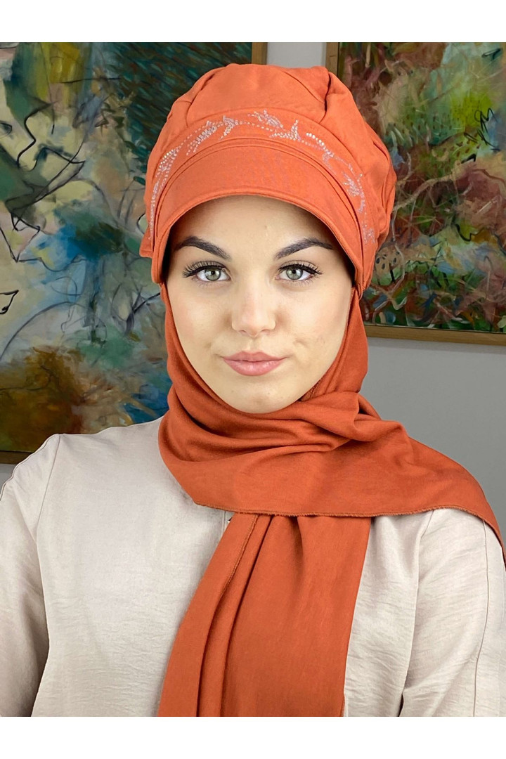 

Тюрбан женский Butik Ambar 03-BST-060322 оранжевый, 03-BST-060321