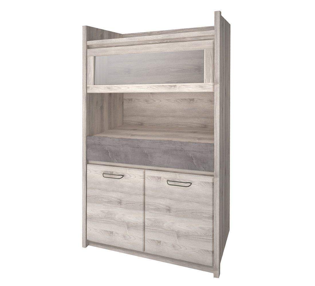 

Платяной шкаф Hoff Jazz 80332757 96,4х39,4х174,5, каштан найроби/оникс, Серый