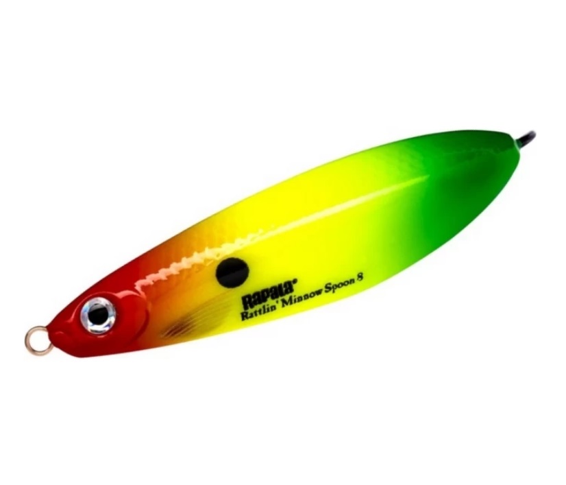 

Незацепляйка RAPALA Rattlin' Minnow Spoon 08 /RYGR, Желтый;зеленый;красный