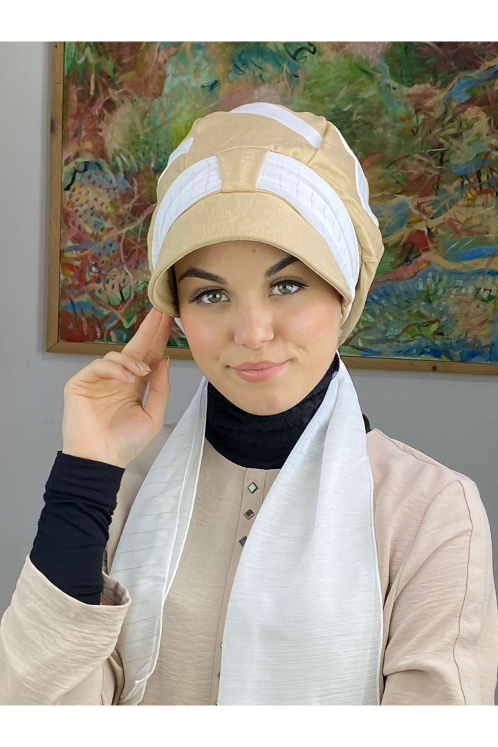 

Тюрбан женский Butik Ambar 47-BST-060322, бежевый/белый (доставка из-за рубежа), 15-BST-060322