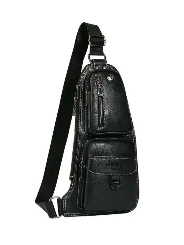 

Сумка-слинг мужская ForAll Buluo black, 38х18х4 см, Черный, Buluo