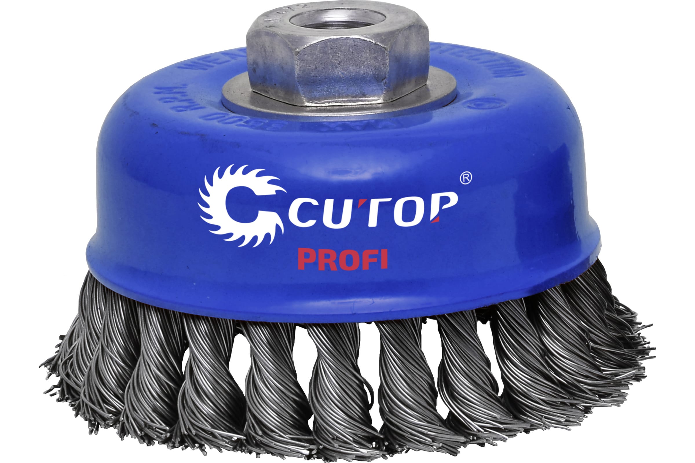 

CUTOP Щетка для УШМ, 65 мм, М14, Чашка, крученая проволока 0,5 мм 82-520