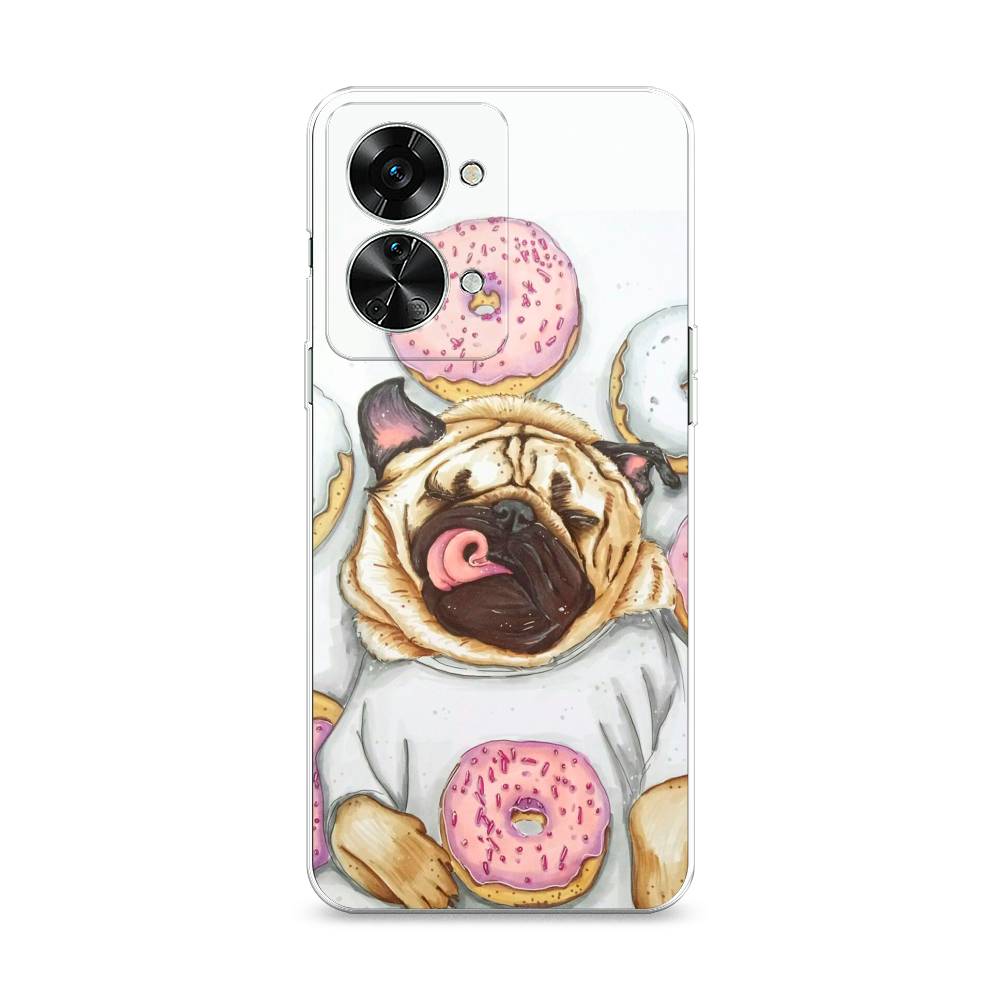 

Чехол на OnePlus Nord 2T "Счастливый мопс", Розовый;бежевый;коричневый, 153250-1
