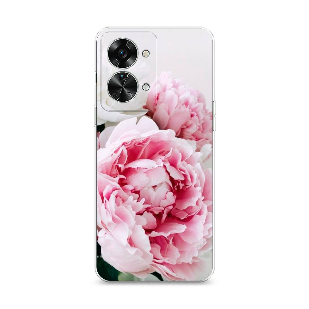 

Чехол на OnePlus Nord 2T "Розовые и белые пионы", Розовый;белый, 153250-2