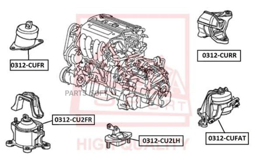 

Подушка Коробки Передач (Гидравлическая) Asva 0312cufat