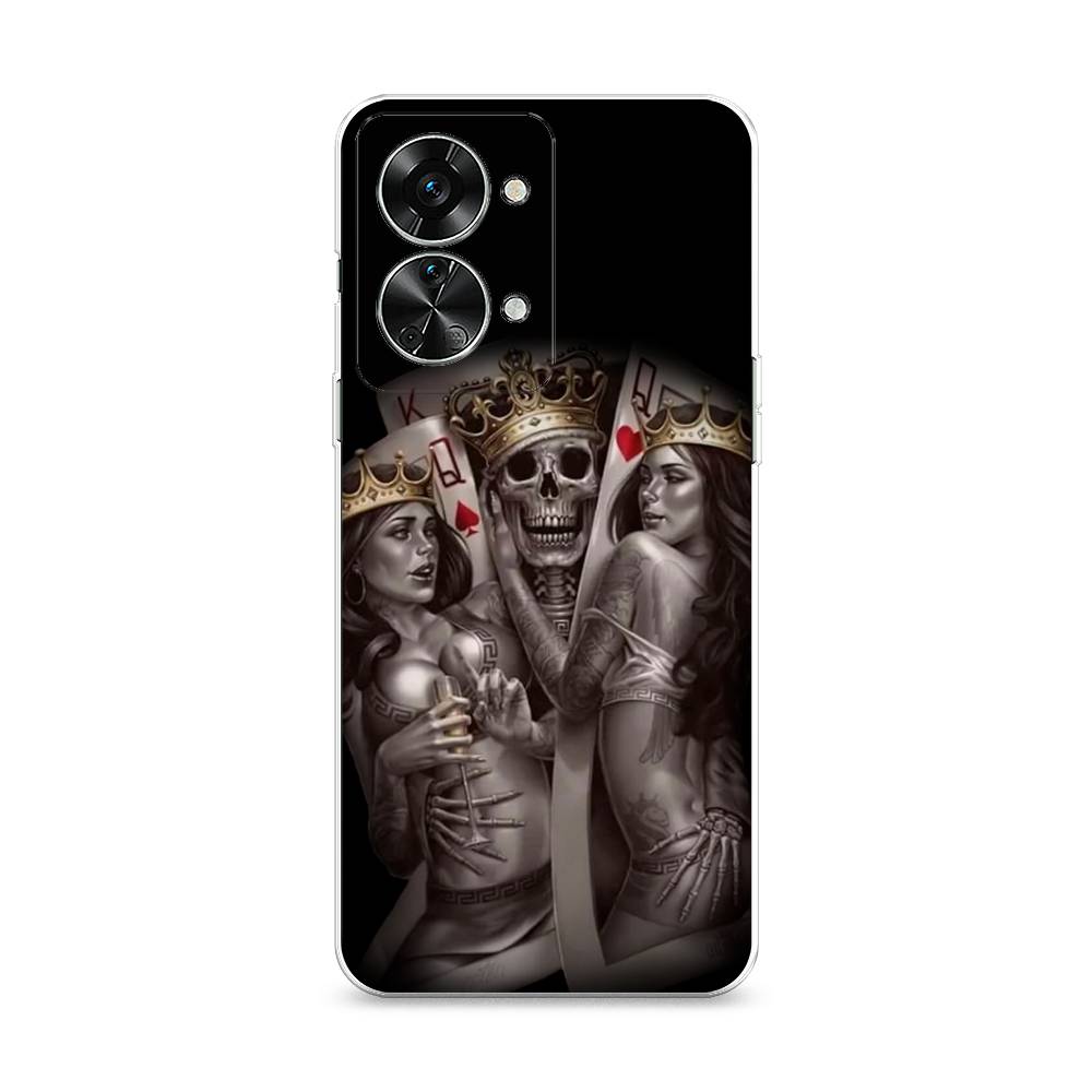 

Чехол на OnePlus Nord 2T "Карты король и королевы", Серый;желтый, 153250-6