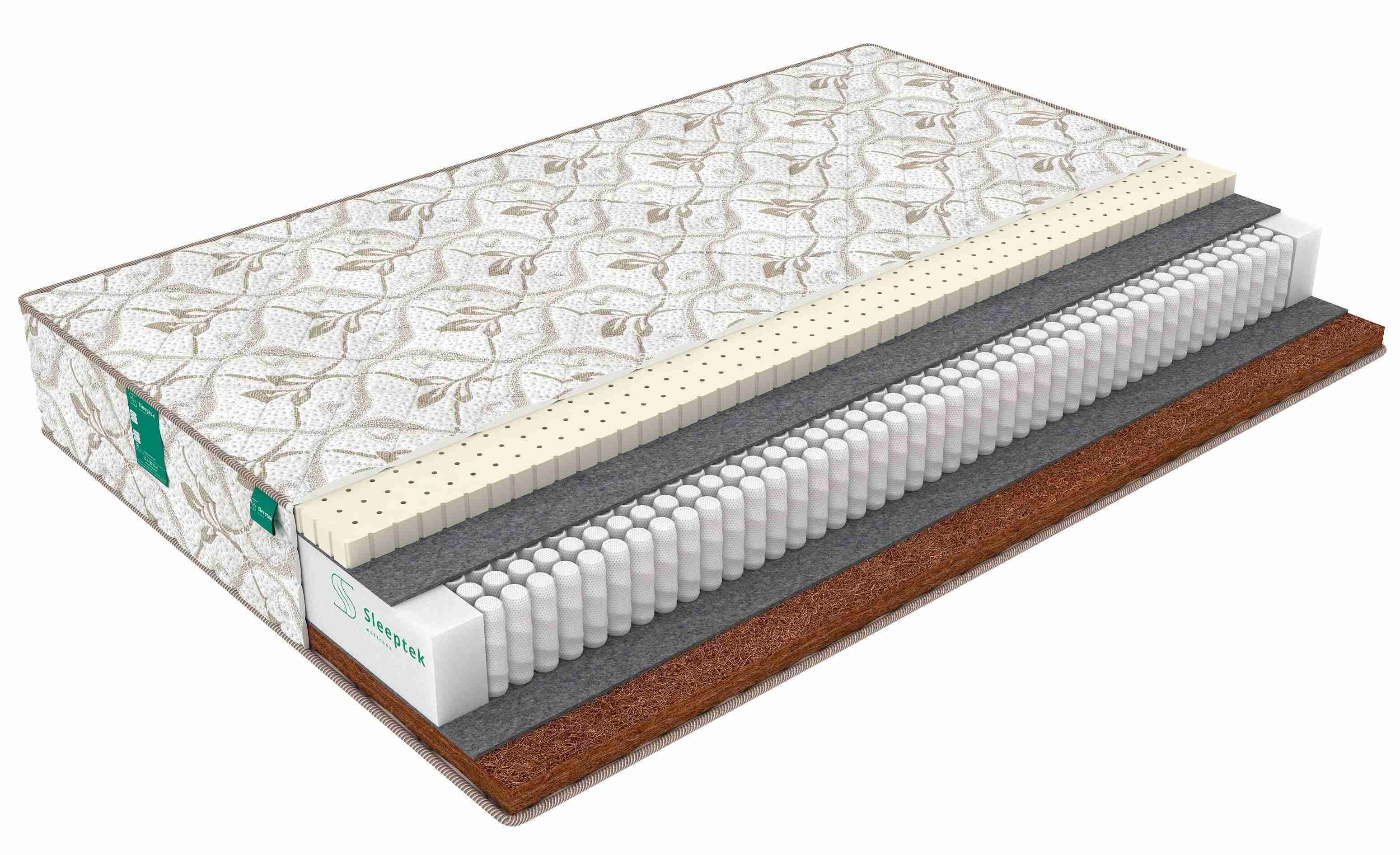 

Матрас пружинный Sleeptek Perfect Latex Cocos/brdmtr465478 150х186, Белый, Perfect Latex Cocos