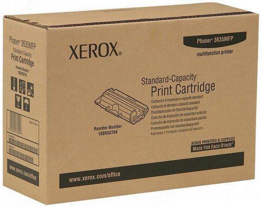 

Картридж для лазерного принтера Xerox 108R00794 черный, оригинальный, 108R00794