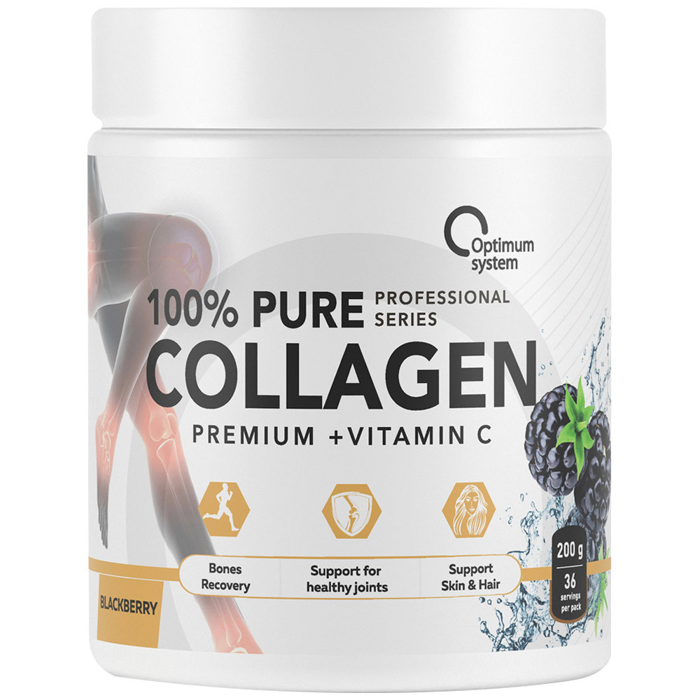 Коллаген Optimum System 100% Pure Collagen Powder blackberry порошок 200 г