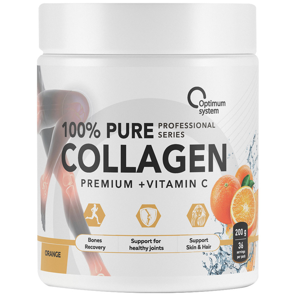 Коллаген Optimum System 100% Pure Collagen Powder orange порошок 200 г  - купить