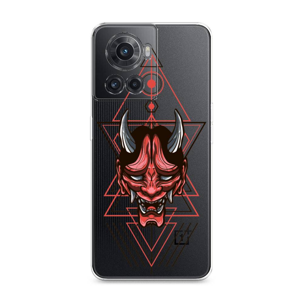 

Чехол на OnePlus 10R "Hanya Oni mask", Серый;красный;черный, 152950-4