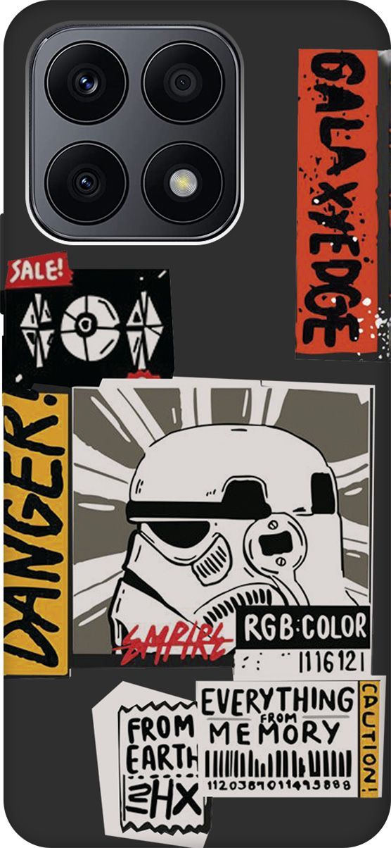 

Чехол на Honor X8a с 3D принтом "Stormtrooper Stickers" черный, Черный;белый, 158895