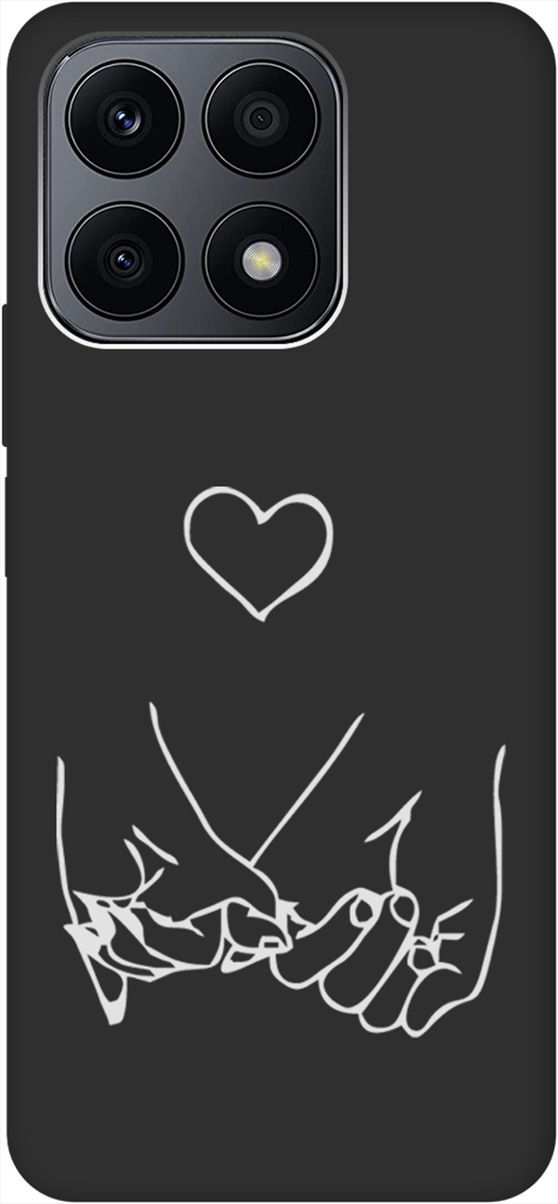 

Матовый Soft Touch Чехол на Honor X8a с 3D принтом "Lovers Hands W" черный, Черный;белый, 158895